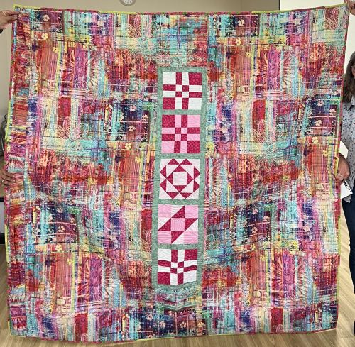 Pink Ribbon Charity Quilt 2023 Back