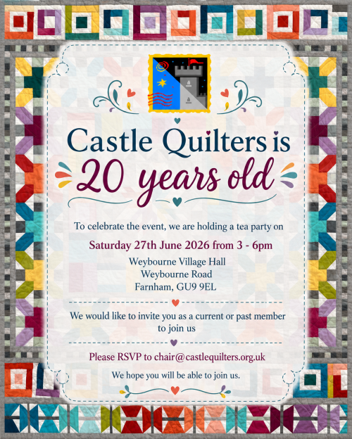 Invitation for Castle Quilters 20th Invitation for Castle Quilters 20th